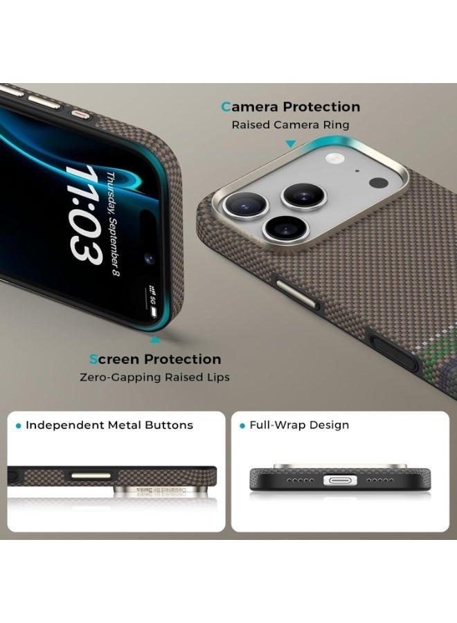 بينكس جراب Benks Prestige Armorpro لهاتف iPhone 17 Pro مزود بزر تحكم بالكاميرا، متوافق مع Magsafe، جراب حماية كامل للجسم مصنوع من ألياف الأراميد Dupont Kevlar 1000D - Image 2